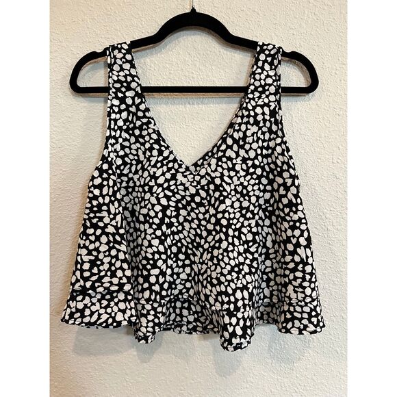Bar III Black and White Tank Top - Picture 1 of 5